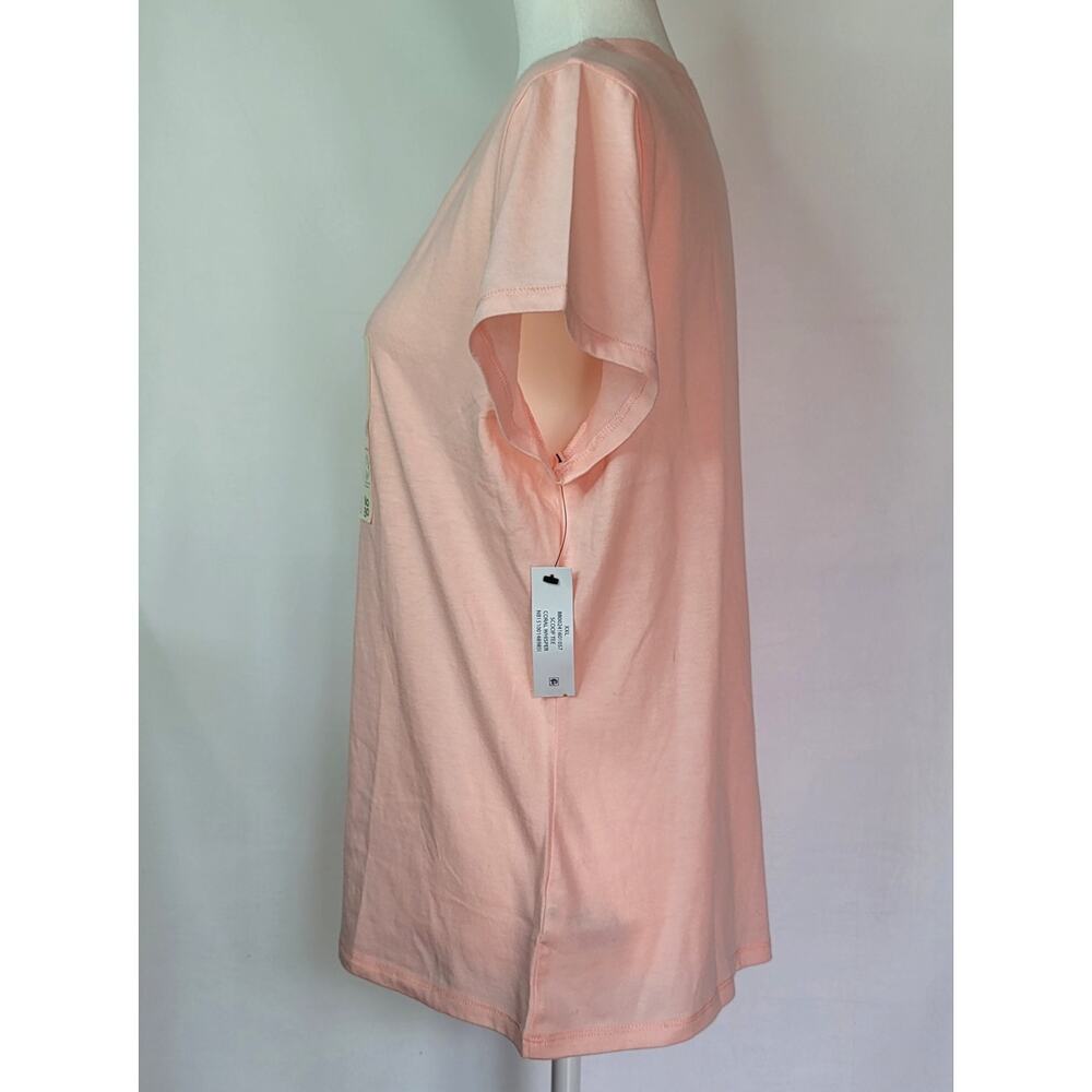 2/$15 NWT NOBO No Boundaries Coral Whisper Scoop Neck Short Sleeve Top Size 2XL - Picture 4 of 14